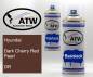 Preview: Hyundai, Dark Cherry Red Pearl, DR: 400ml Sprühdose + 400ml Klarlack - Set, von ATW Autoteile West.